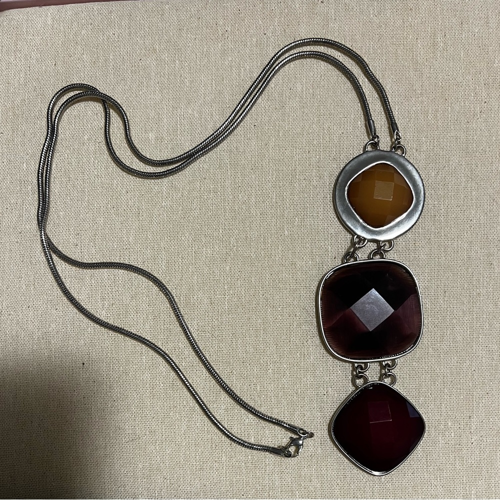 3 pendant Long Hanging Necklace